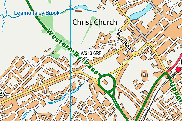 WS13 6RF map - OS VectorMap District (Ordnance Survey) WS13 6RF map - OS VectorMap District (Ordnance Survey)