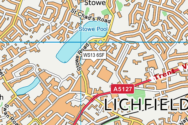 WS13 6SF map - OS VectorMap District (Ordnance Survey) WS13 6SF map - OS VectorMap District (Ordnance Survey)