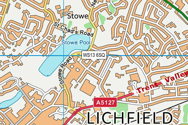 WS13 6SQ map - OS VectorMap District (Ordnance Survey) WS13 6SQ map - OS VectorMap District (Ordnance Survey)