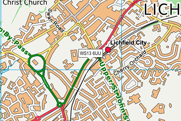 WS13 6UU map - OS VectorMap District (Ordnance Survey) WS13 6UU map - OS VectorMap District (Ordnance Survey)
