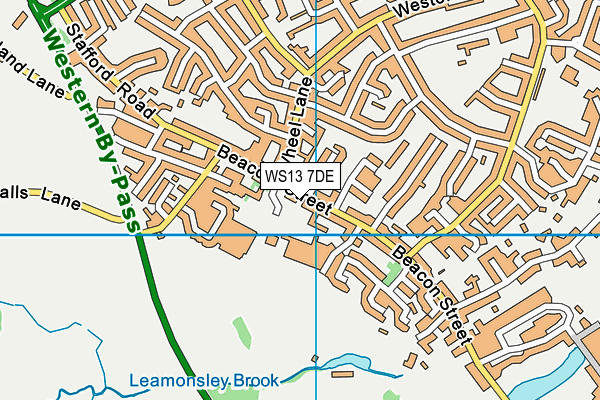 WS13 7DE map - OS VectorMap District (Ordnance Survey) WS13 7DE map - OS VectorMap District (Ordnance Survey)