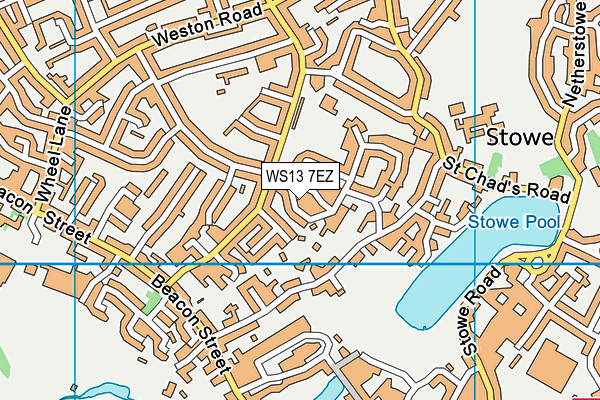 WS13 7EZ map - OS VectorMap District (Ordnance Survey) WS13 7EZ map - OS VectorMap District (Ordnance Survey)