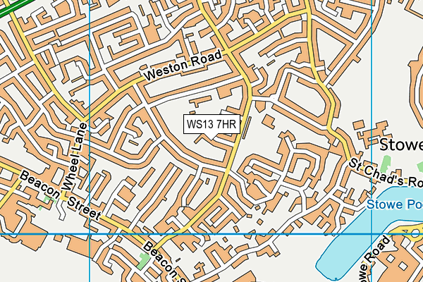 WS13 7HR map - OS VectorMap District (Ordnance Survey) WS13 7HR map - OS VectorMap District (Ordnance Survey)