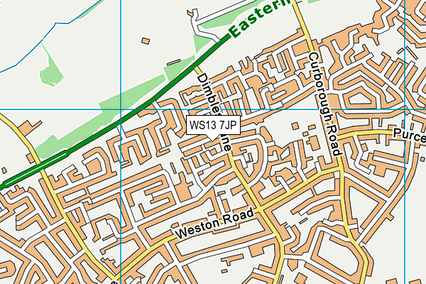 WS13 7JP map - OS VectorMap District (Ordnance Survey) WS13 7JP map - OS VectorMap District (Ordnance Survey)