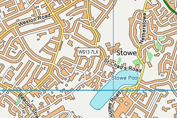 WS13 7LX map - OS VectorMap District (Ordnance Survey) WS13 7LX map - OS VectorMap District (Ordnance Survey)
