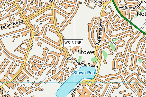 WS13 7NB map - OS VectorMap District (Ordnance Survey) WS13 7NB map - OS VectorMap District (Ordnance Survey)