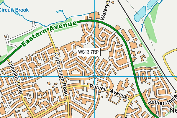 WS13 7RP map - OS VectorMap District (Ordnance Survey) WS13 7RP map - OS VectorMap District (Ordnance Survey)
