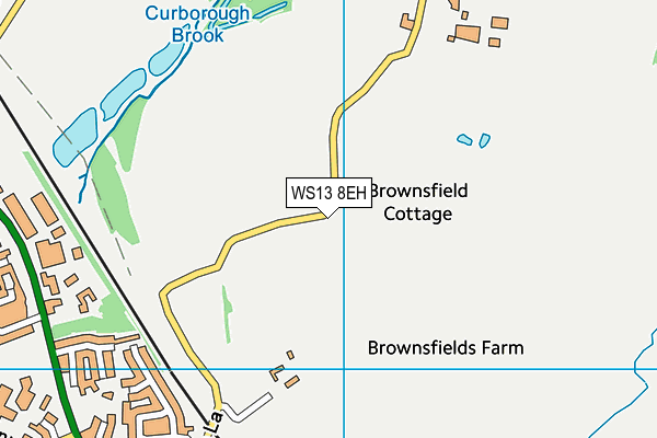 WS13 8EH map - OS VectorMap District (Ordnance Survey) WS13 8EH map - OS VectorMap District (Ordnance Survey)