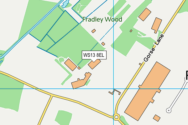 WS13 8EL map - OS VectorMap District (Ordnance Survey) WS13 8EL map - OS VectorMap District (Ordnance Survey)