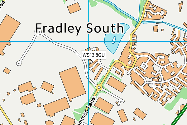 WS13 8GU map - OS VectorMap District (Ordnance Survey) WS13 8GU map - OS VectorMap District (Ordnance Survey)