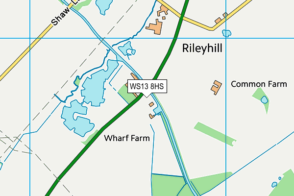 WS13 8HS map - OS VectorMap District (Ordnance Survey) WS13 8HS map - OS VectorMap District (Ordnance Survey)