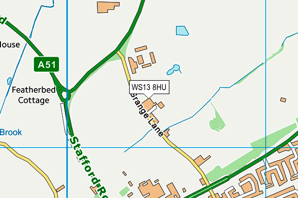 WS13 8HU map - OS VectorMap District (Ordnance Survey) WS13 8HU map - OS VectorMap District (Ordnance Survey)