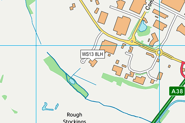 WS13 8LH map - OS VectorMap District (Ordnance Survey) WS13 8LH map - OS VectorMap District (Ordnance Survey)