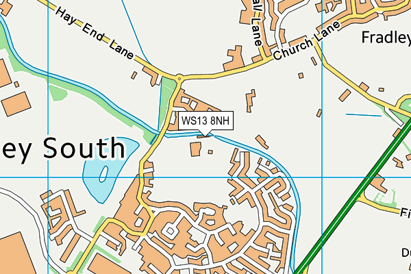 WS13 8NH map - OS VectorMap District (Ordnance Survey)