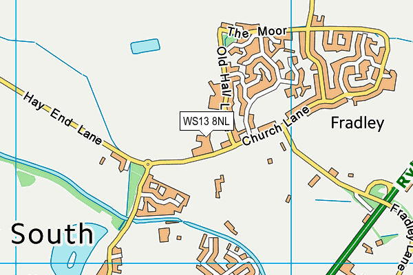 WS13 8NL map - OS VectorMap District (Ordnance Survey) WS13 8NL map - OS VectorMap District (Ordnance Survey)
