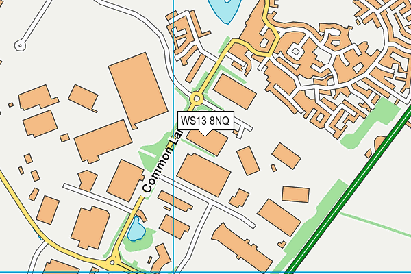 WS13 8NQ map - OS VectorMap District (Ordnance Survey) WS13 8NQ map - OS VectorMap District (Ordnance Survey)