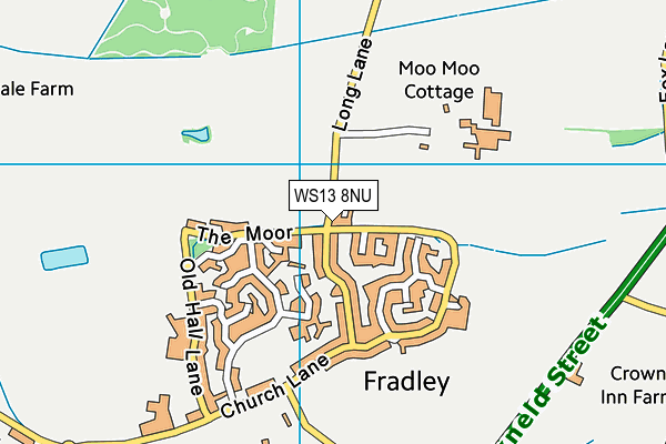 WS13 8NU map - OS VectorMap District (Ordnance Survey) WS13 8NU map - OS VectorMap District (Ordnance Survey)