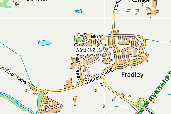 WS13 8NZ map - OS VectorMap District (Ordnance Survey) WS13 8NZ map - OS VectorMap District (Ordnance Survey)