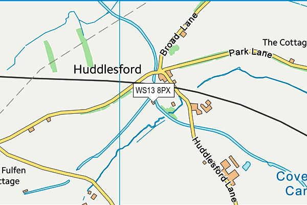 WS13 8PX map - OS VectorMap District (Ordnance Survey) WS13 8PX map - OS VectorMap District (Ordnance Survey)