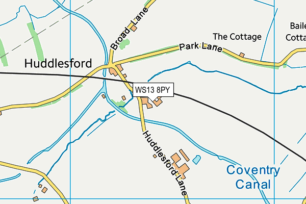 WS13 8PY map - OS VectorMap District (Ordnance Survey) WS13 8PY map - OS VectorMap District (Ordnance Survey)