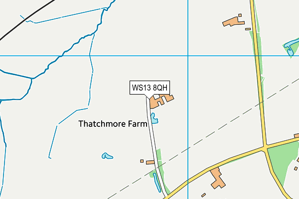 WS13 8QH map - OS VectorMap District (Ordnance Survey) WS13 8QH map - OS VectorMap District (Ordnance Survey)