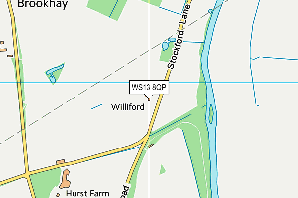WS13 8QP map - OS VectorMap District (Ordnance Survey) WS13 8QP map - OS VectorMap District (Ordnance Survey)