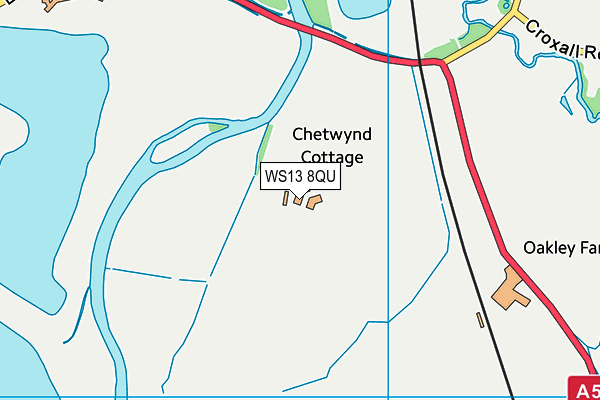 WS13 8QU map - OS VectorMap District (Ordnance Survey) WS13 8QU map - OS VectorMap District (Ordnance Survey)