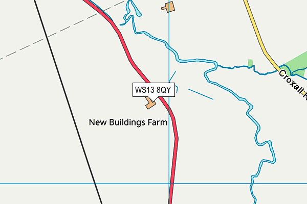 WS13 8QY map - OS VectorMap District (Ordnance Survey) WS13 8QY map - OS VectorMap District (Ordnance Survey)