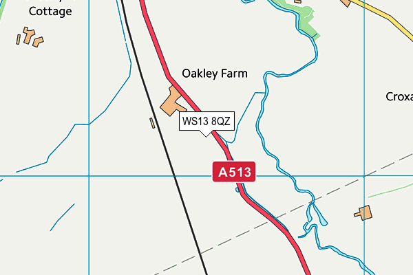 WS13 8QZ map - OS VectorMap District (Ordnance Survey) WS13 8QZ map - OS VectorMap District (Ordnance Survey)