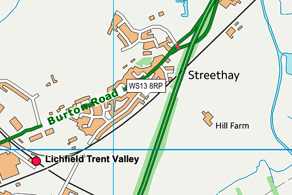WS13 8RP map - OS VectorMap District (Ordnance Survey) WS13 8RP map - OS VectorMap District (Ordnance Survey)