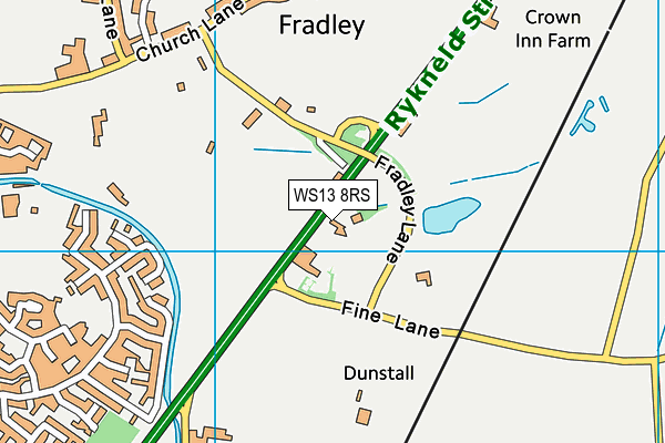 WS13 8RS map - OS VectorMap District (Ordnance Survey) WS13 8RS map - OS VectorMap District (Ordnance Survey)