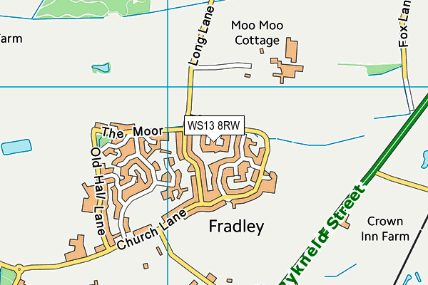 WS13 8RW map - OS VectorMap District (Ordnance Survey) WS13 8RW map - OS VectorMap District (Ordnance Survey)
