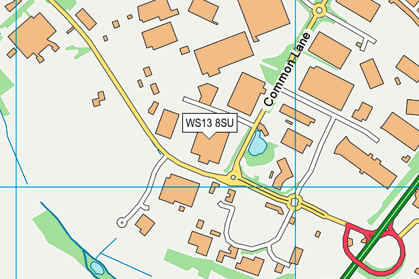 WS13 8SU map - OS VectorMap District (Ordnance Survey) WS13 8SU map - OS VectorMap District (Ordnance Survey)