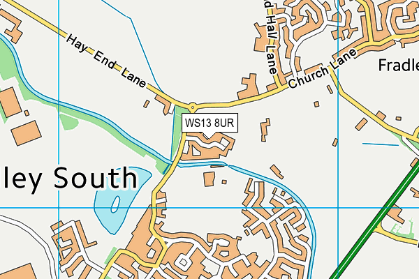 WS13 8UR map - OS VectorMap District (Ordnance Survey) WS13 8UR map - OS VectorMap District (Ordnance Survey)