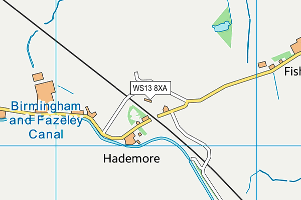 WS13 8XA map - OS VectorMap District (Ordnance Survey)