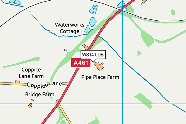 WS14 0DB map - OS VectorMap District (Ordnance Survey) WS14 0DB map - OS VectorMap District (Ordnance Survey)