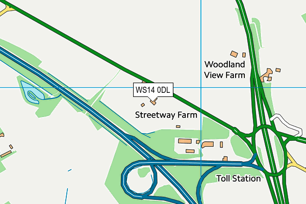 WS14 0DL map - OS VectorMap District (Ordnance Survey) WS14 0DL map - OS VectorMap District (Ordnance Survey)
