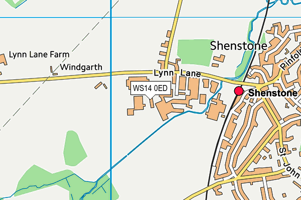 WS14 0ED map - OS VectorMap District (Ordnance Survey) WS14 0ED map - OS VectorMap District (Ordnance Survey)