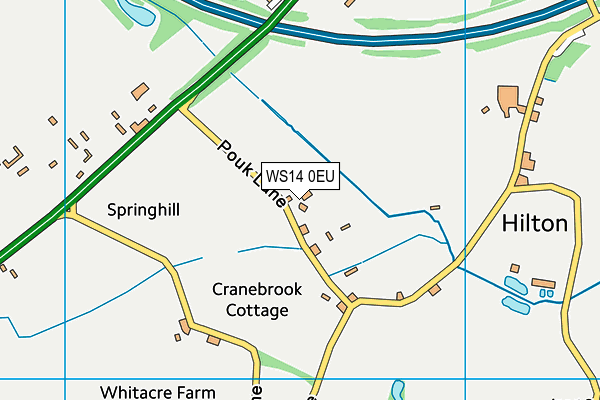 WS14 0EU map - OS VectorMap District (Ordnance Survey) WS14 0EU map - OS VectorMap District (Ordnance Survey)