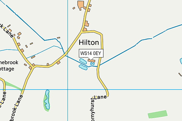WS14 0EY map - OS VectorMap District (Ordnance Survey) WS14 0EY map - OS VectorMap District (Ordnance Survey)