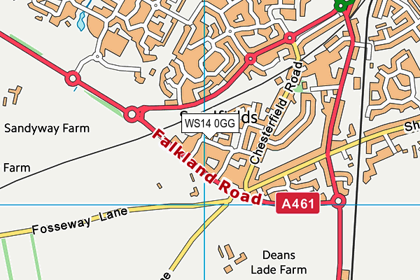 WS14 0GG map - OS VectorMap District (Ordnance Survey) WS14 0GG map - OS VectorMap District (Ordnance Survey)