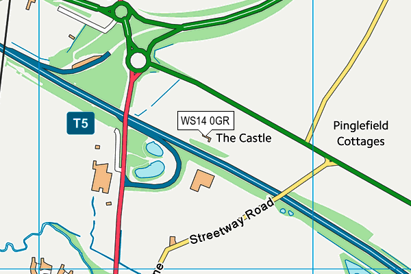 WS14 0GR map - OS VectorMap District (Ordnance Survey) WS14 0GR map - OS VectorMap District (Ordnance Survey)