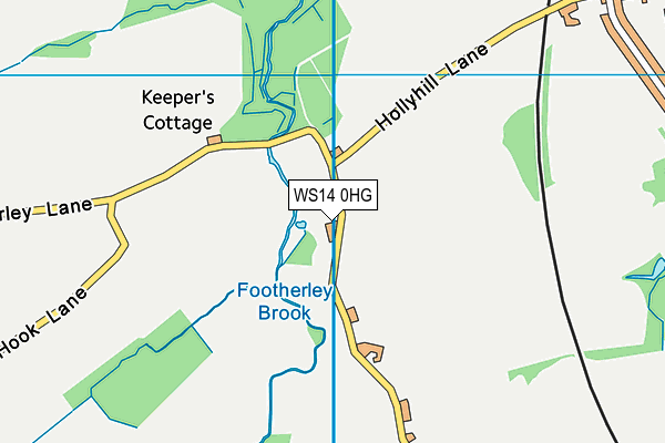 WS14 0HG map - OS VectorMap District (Ordnance Survey) WS14 0HG map - OS VectorMap District (Ordnance Survey)