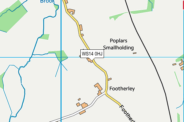 WS14 0HJ map - OS VectorMap District (Ordnance Survey) WS14 0HJ map - OS VectorMap District (Ordnance Survey)