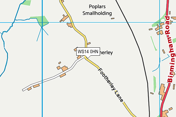 WS14 0HN map - OS VectorMap District (Ordnance Survey) WS14 0HN map - OS VectorMap District (Ordnance Survey)