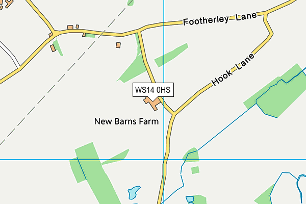 WS14 0HS map - OS VectorMap District (Ordnance Survey) WS14 0HS map - OS VectorMap District (Ordnance Survey)