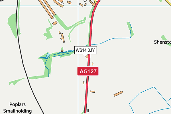 WS14 0JY map - OS VectorMap District (Ordnance Survey) WS14 0JY map - OS VectorMap District (Ordnance Survey)