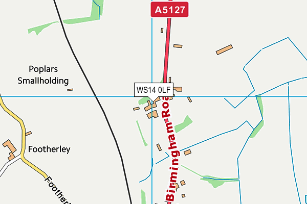 WS14 0LF map - OS VectorMap District (Ordnance Survey) WS14 0LF map - OS VectorMap District (Ordnance Survey)