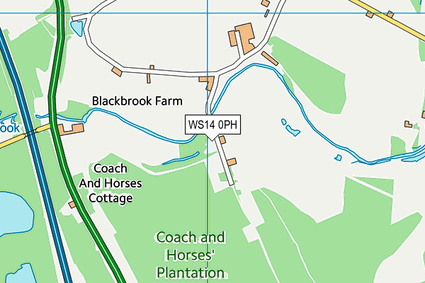 WS14 0PH map - OS VectorMap District (Ordnance Survey) WS14 0PH map - OS VectorMap District (Ordnance Survey)