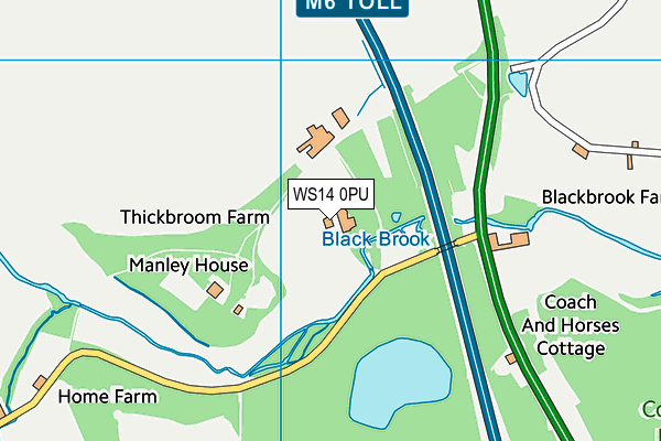 WS14 0PU map - OS VectorMap District (Ordnance Survey) WS14 0PU map - OS VectorMap District (Ordnance Survey)
